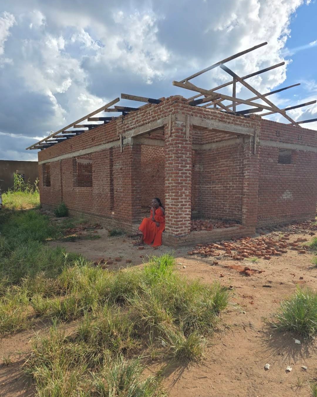 Nozga Infraworx team building a brick structure on site